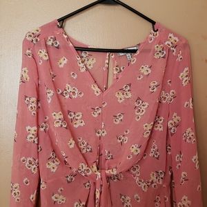 Pink, yellow green Lg, Cravefame blouse